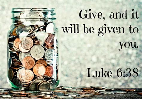 bible verses about donating money.
